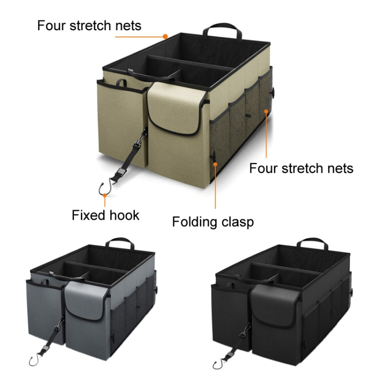 Car Foldable Glove Storage Box Trunk Organizer(Beige) - Stowing Tidying by PMC TechLife | Online Shopping South Africa | PMC TechLife | Buy Now Pay Later Mobicred