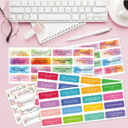 15sheets /Set 240pcs Water Color English Motivational Stickers Diary Water Cup Gift DIY Stickers(G007) - Handbook Decorative Stickers by PMC Jewellery | Online Shopping South Africa | PMC Jewellery