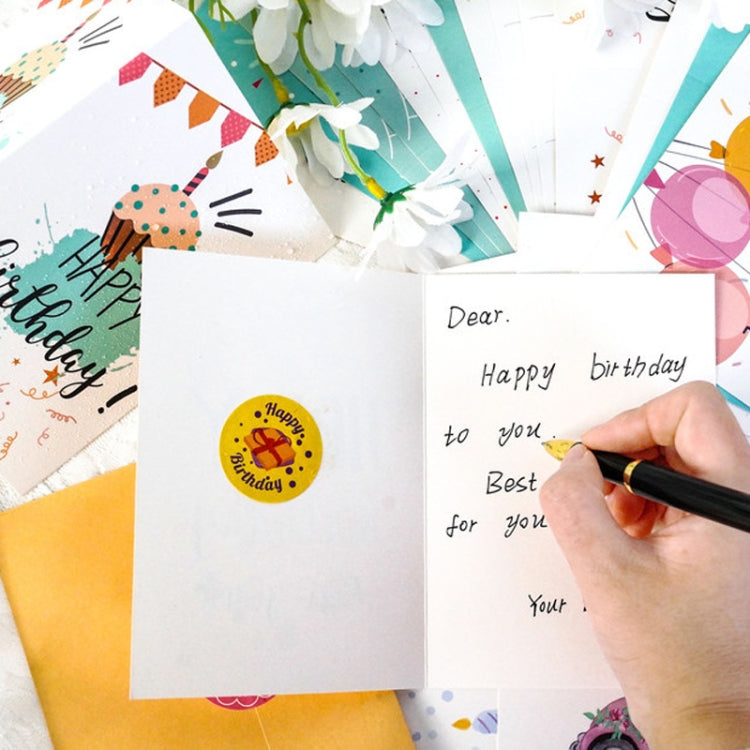 24pcs /Set Happy Birthday Greeting Card With Envelopes And Stickers Set(KP002) - Cards & Invitations by PMC TechLife | Online Shopping South Africa | PMC TechLife
