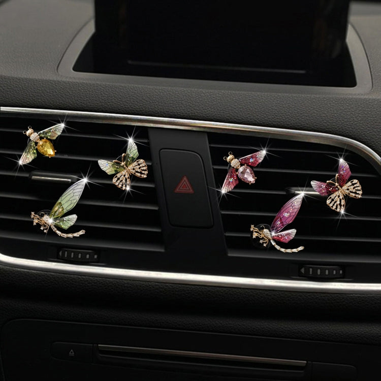 3pcs/set Metal Butterfly Dragonfly Bee Car Air Vent Aromatherapy Decorative Clip(Green) - Air Freshener by PMC TechLife | Online Shopping South Africa | PMC TechLife | Buy Now Pay Later Mobicred