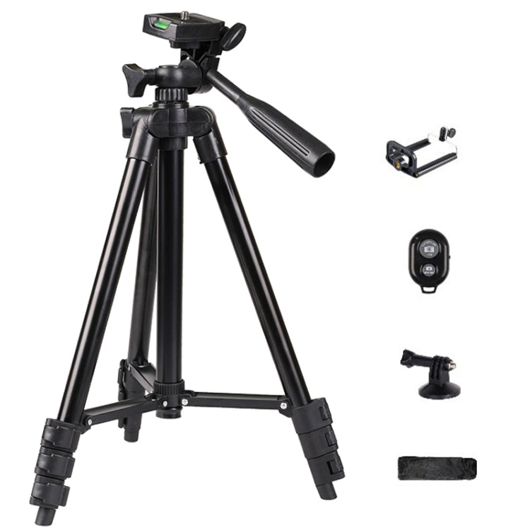 Portable Aluminum DSLR Camera Live Tripod Photography Retractable Landing Bracket, Specification: 150cm Tripod+Clip+Bag+Controller+Adaptor - Tripods by PMC TechLife | Online Shopping South Africa | PMC TechLife | Buy Now Pay Later Mobicred