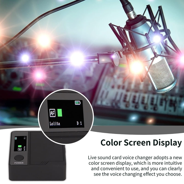 A9 Mobile Phone Computer Live Recording Mini Color Screen Display Sound Card Voice Changer, Spec: English - Live Sound Effects Processors by PMC TechLife | Online Shopping South Africa | PMC TechLife | Buy Now Pay Later Mobicred
