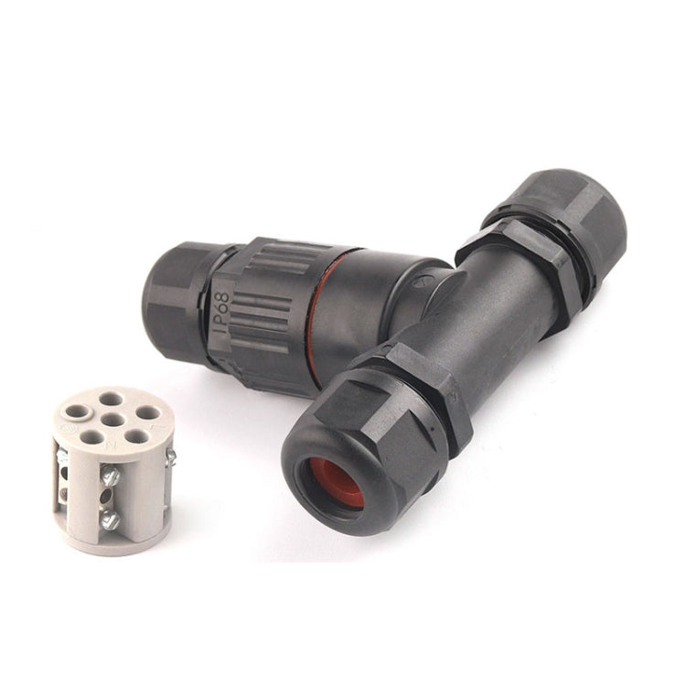 Outdoor T-Wire Terminal Block Five Pole Male And Female Docking Waterproof Connector(Black) - Connector & Plug by PMC Jewellery | Online Shopping South Africa | PMC Jewellery | Buy Now Pay Later Mobicred