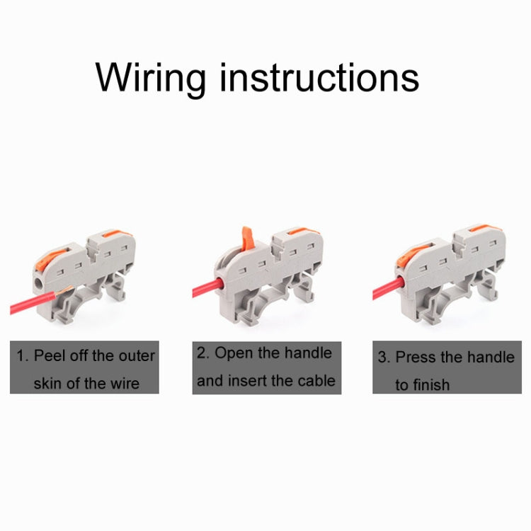 10pcs Guide Rail Type Replacement UK Quick Terminal Block 1 Input 1 Output(Black) - Connectors & Terminals by PMc TechLife | Online Shopping South Africa | PMc TechLife | Buy Now Pay Later Mobicred