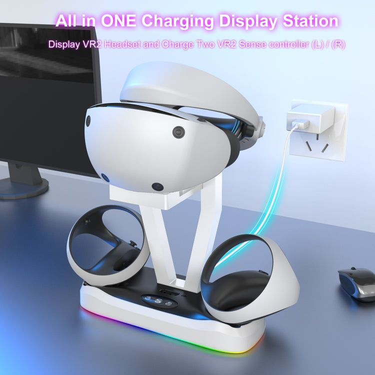 JYS-P5155 For PlayStation VR 2 Magnetic Charging Base With RGB Light VR Glasses Storage Rack Game Accessories - VR Accessories by PMC TechLife | Online Shopping South Africa | PMC TechLife | Buy Now Pay Later Mobicred