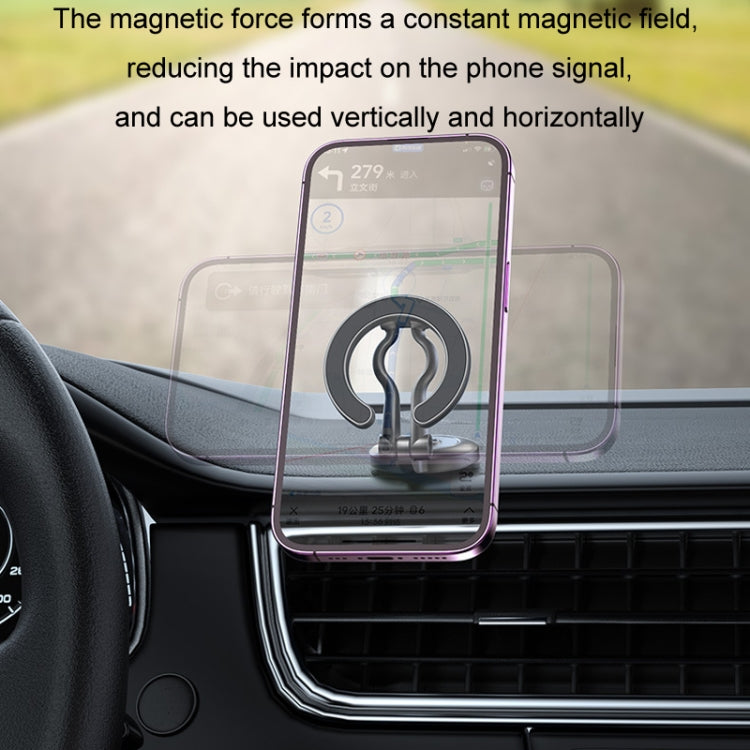 Metal Magsafe Magnetic Mobile Phone Folding Holder(Pearl Black) - Car Holders by PMC Jewellery | Online Shopping South Africa | PMC Jewellery