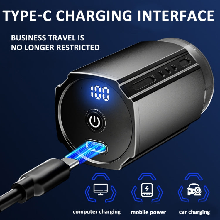 Smart Digital Display Electric Shaver Rechargeable Pocket Razor, Spec: 6 Leaf Knife Head Guncolor - Shavers & Accessories by PMC TechLife | Online Shopping South Africa | PMC TechLife | Buy Now Pay Later Mobicred