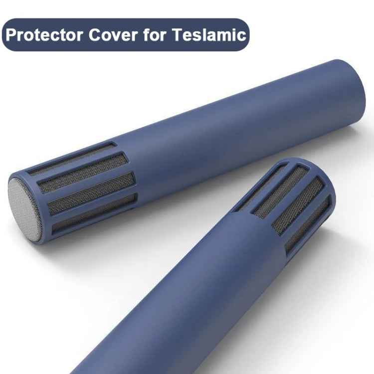 For Teslamic Microphone 1pair Silicone Protective Case Wireless Mic Cover(Midnight Blue) - Microphone by PMC Jewellery | Online Shopping South Africa | PMC Jewellery | Buy Now Pay Later Mobicred