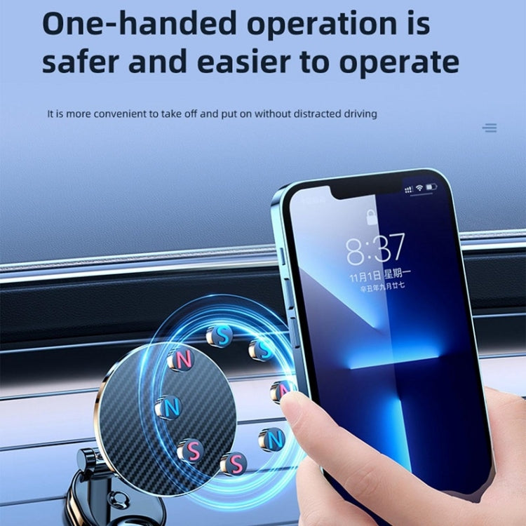 Magnetic Car Mobile Phone Adhesive Folding Navigation Holder(Silver) - Car Holders by PMC TechLife | Online Shopping South Africa | PMC TechLife | Buy Now Pay Later Mobicred