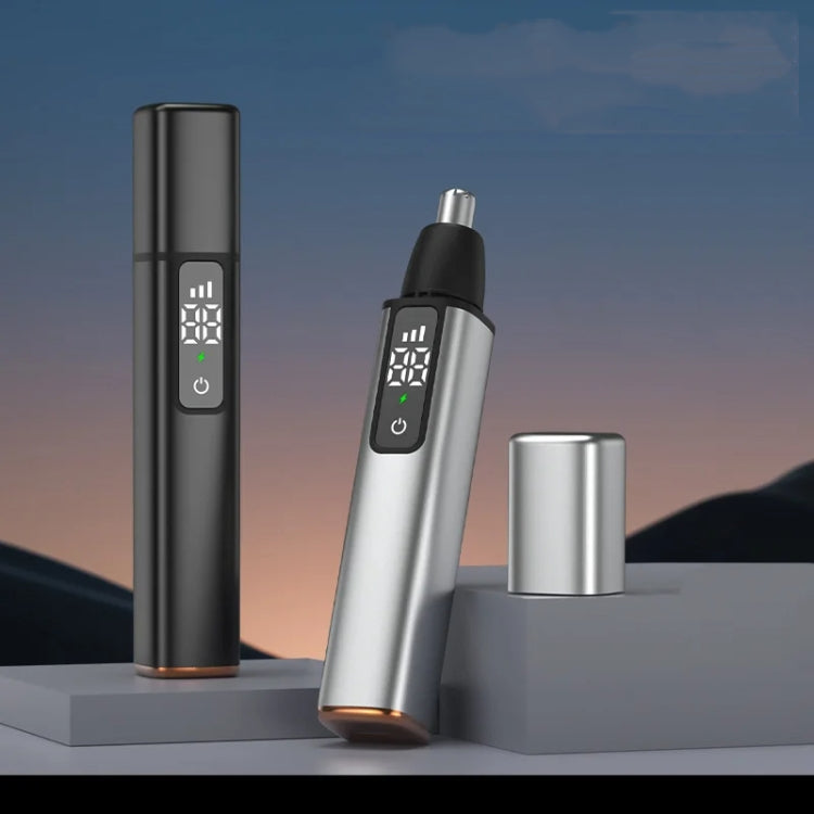 Electric Digital Display Nose Hair Trimmer Rechargeable 3 Gear Adjustable Portable Shaver(Black) - Electric Shavers by PMC TechLife | Online Shopping South Africa | PMC TechLife | Buy Now Pay Later Mobicred