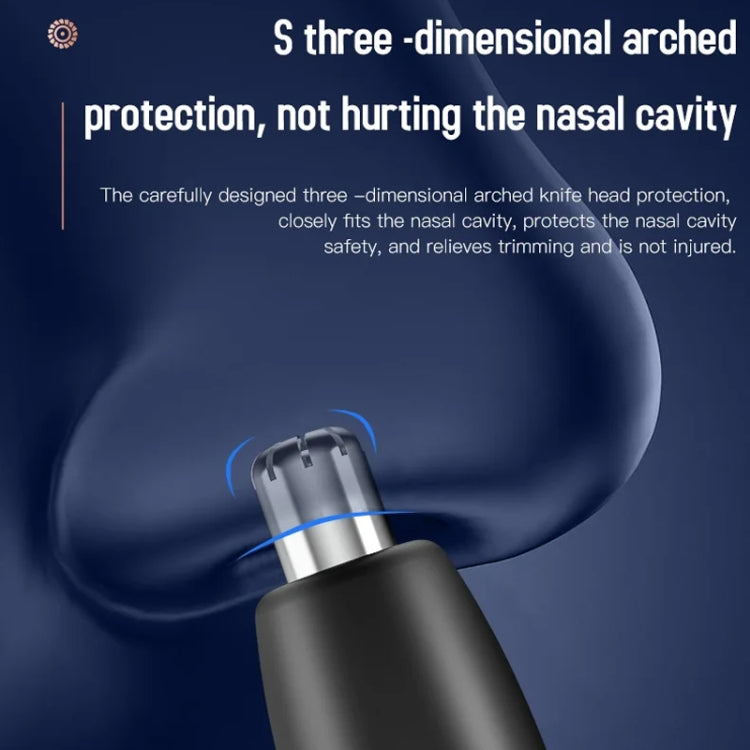 Electric Digital Display Nose Hair Trimmer Rechargeable 3 Gear Adjustable Portable Shaver(Gray) - Shavers & Accessories by PMC TechLife | Online Shopping South Africa | PMC TechLife | Buy Now Pay Later Mobicred