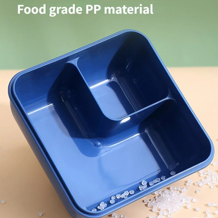 Square Microwaveable Lunch Box Hermetic Bento Box with Spoon Chopsticks(Green) - Cutlery Sets by PMC TechLife | Online Shopping South Africa | PMC TechLife