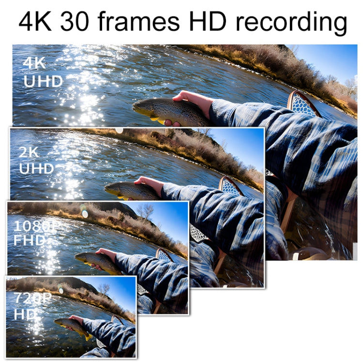 4K/30FPS 5G/2.4G HD Night Video Outdoor Waterproof Riding Record Thumb Camera, Spec: Standard White - Video Cameras by PMC TechLife | Online Shopping South Africa | PMC TechLife | Buy Now Pay Later Mobicred