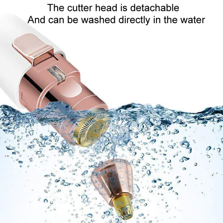 2 In 1 Electrical Eyebrow Trimmer Ladies Shaver Eyebrow Shapers, Model: USB Charging White - Hair Removal by PMC TechLife | Online Shopping South Africa | PMC TechLife | Buy Now Pay Later Mobicred