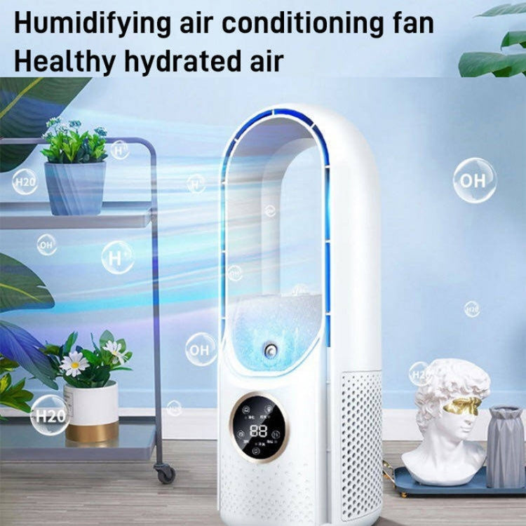 Desk Bladeless Humidification Electric Fan Six Gear Adjustable with LED Light Timing Function(Blue) - Electric Fans by PMC TechLife | Online Shopping South Africa | PMC TechLife | Buy Now Pay Later Mobicred