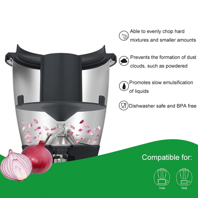 For Thermomix TM5 / TM6 Kitchen Machine Anti-Splash Protective Cover Crushing Mixing Cap(Grey) - Kitchen Machine Accessories & Parts by PMC TechLife | Online Shopping South Africa | PMC TechLife | Buy Now Pay Later Mobicred
