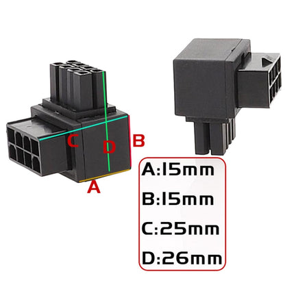 Reverse Curve B Type Motherboard CPU 8Pin Power Steering Connector Interface Steering Header 90 Degree Adaptor - Others by PMC Jewellery | Online Shopping South Africa | PMC Jewellery