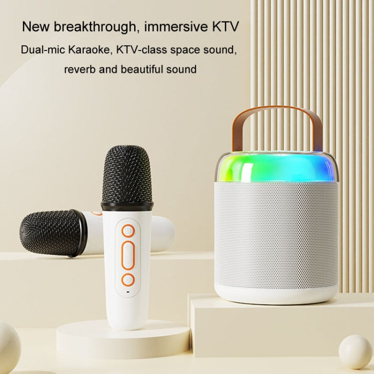 Home Portable Bluetooth Speaker Small Outdoor Karaoke Audio, Color: Y1 Pink(Double wheat) - Microphone by PMC TechLife | Online Shopping South Africa | PMC TechLife | Buy Now Pay Later Mobicred