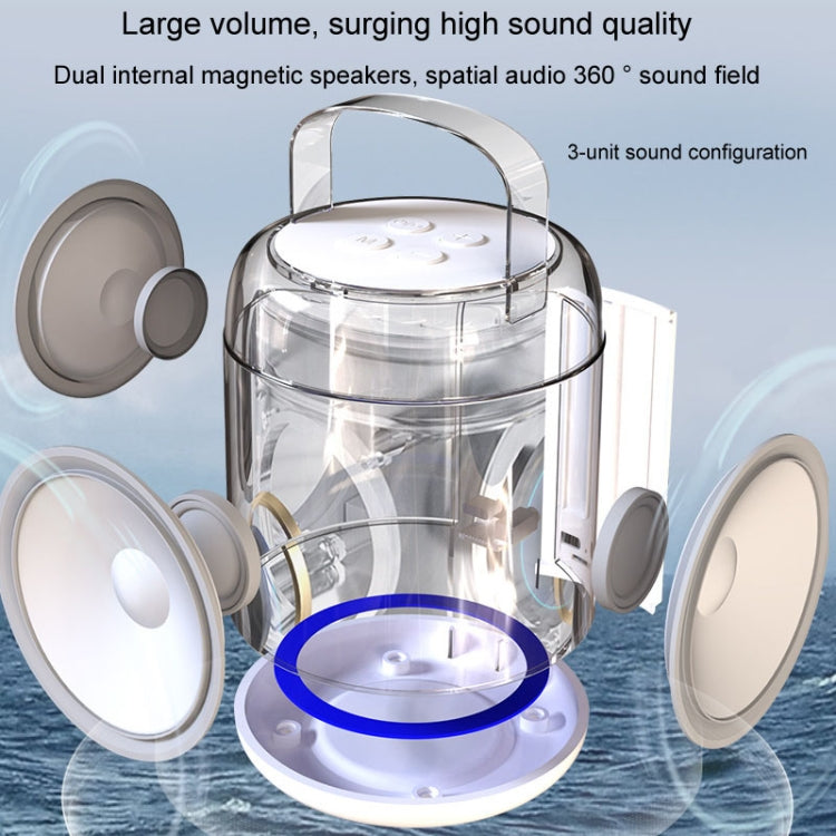 Home Portable Bluetooth Speaker Small Outdoor Karaoke Audio, Color: Y1 White(Monocular wheat) - Microphone by PMC TechLife | Online Shopping South Africa | PMC TechLife | Buy Now Pay Later Mobicred