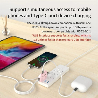 3 In 1 Type-C Docking Station USB Hub For iPad / Phone Docking Station, Port: 3C USB3.0+USB2.0 x 2 Pink - USB HUB by PMC Jewellery | Online Shopping South Africa | PMC Jewellery | Buy Now Pay Later Mobicred