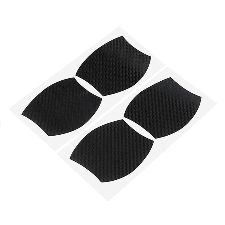3 Sets Car Door Wrist Handle Protective Stickers Carbon Fiber Handle Protector(Black) - Decorative Sticker by PMC TechLife | Online Shopping South Africa | PMC TechLife