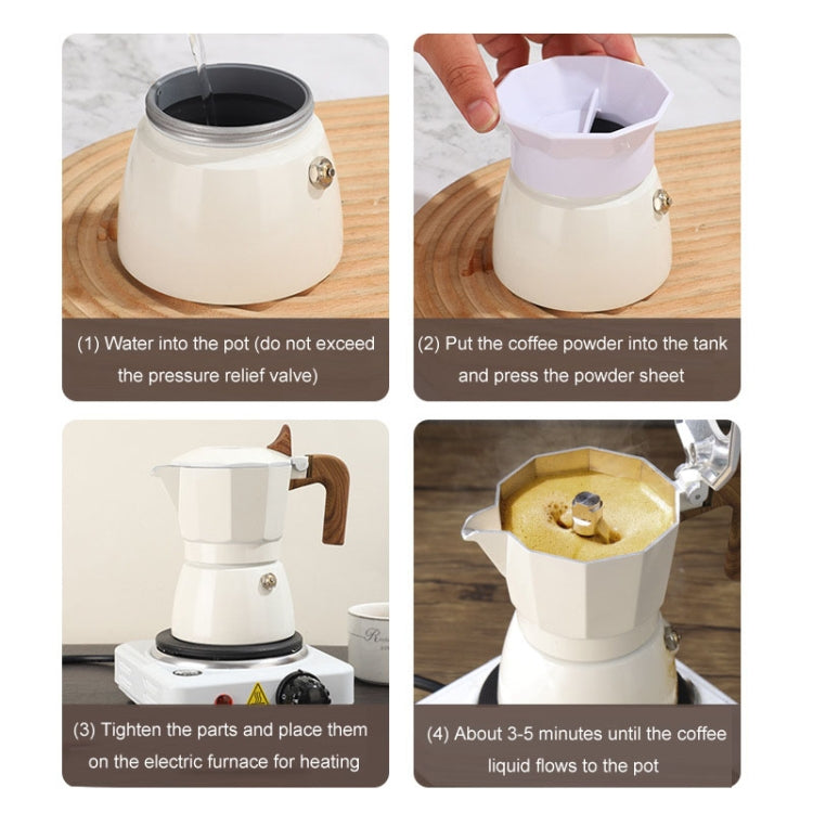 100ml Dual Valve Mocha Pot Espresso Machine Outdoor Coffee Brewing Pot Extraction Tool(White) - free shipping - PMC TechLife - Order now!