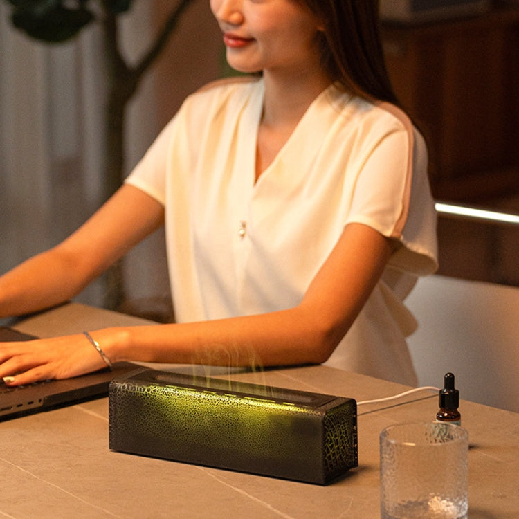 Lava Flame Aromatherapy Machine Air Atomizing Humidifier With Colorful Light, Model: DQ711 Pro Black - free shipping - PMC TechLife - Order now!