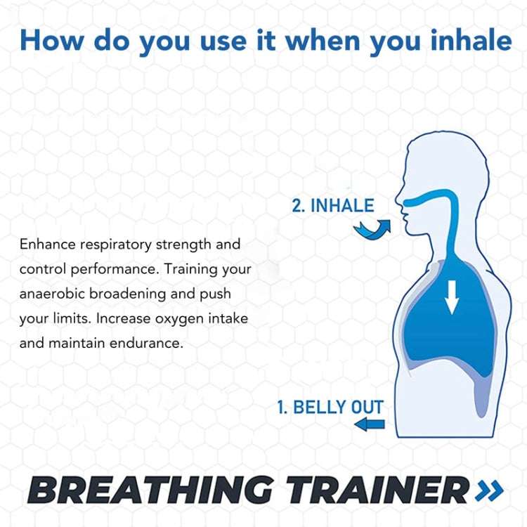 Breathing Exerciser Trainer Adjusts Resistance Lung Capacity Strengthener(Black) - free shipping - PMC TechLife - Order now!