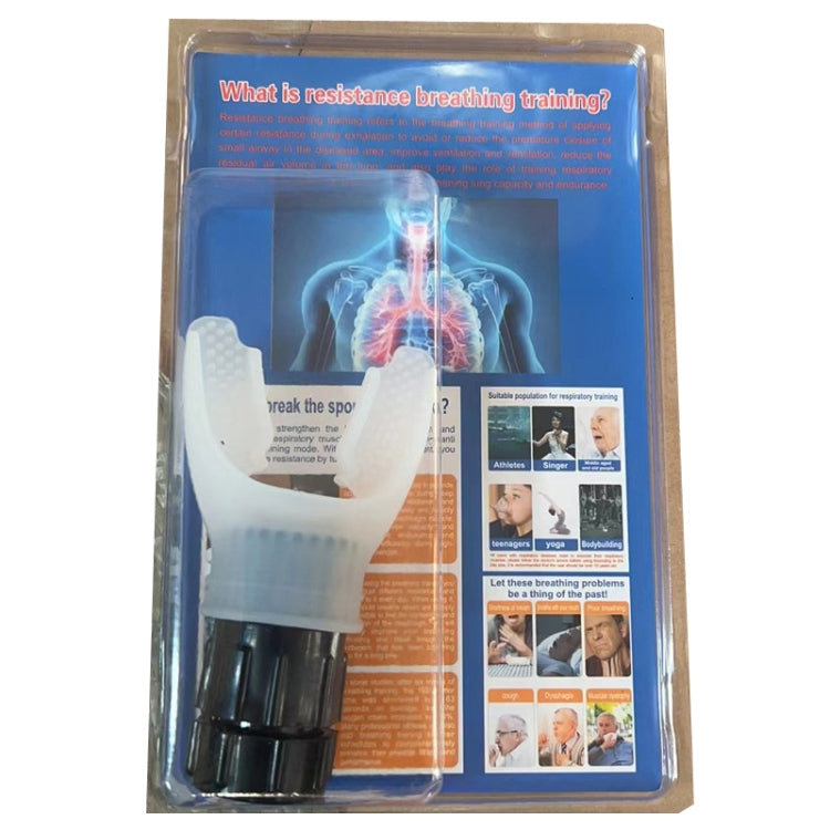 Breathing Exerciser Trainer Adjusts Resistance Lung Capacity Strengthener(Black) - free shipping - PMC TechLife - Order now!