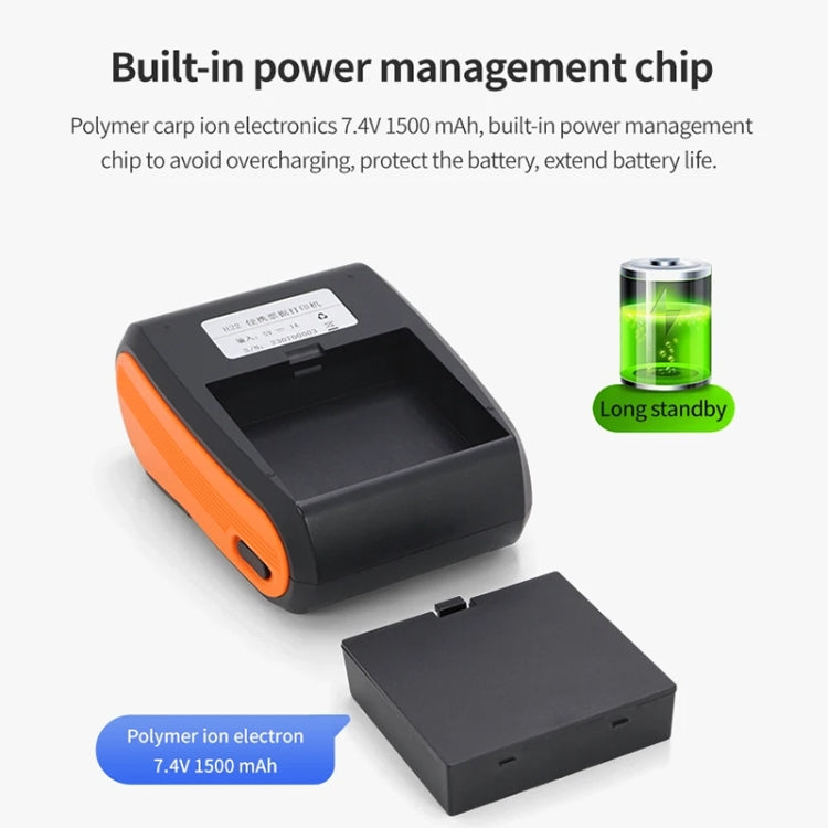 58mm Portable Logistics Takeaway Receipt Bluetooth Thermal Printer(EU Plug) - Printer by PMC TechLife | Online Shopping South Africa | PMC TechLife | Buy Now Pay Later Mobicred
