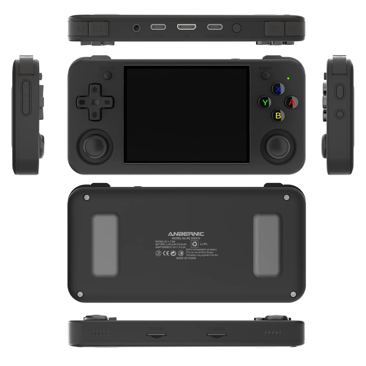 ANBERNIC RG35XX H Handheld Game Console 3.5 Inch IPS Screen Linux System 64GB+128GB(Transparent Purple) - free shipping - PMC Jewellery - Order now!
