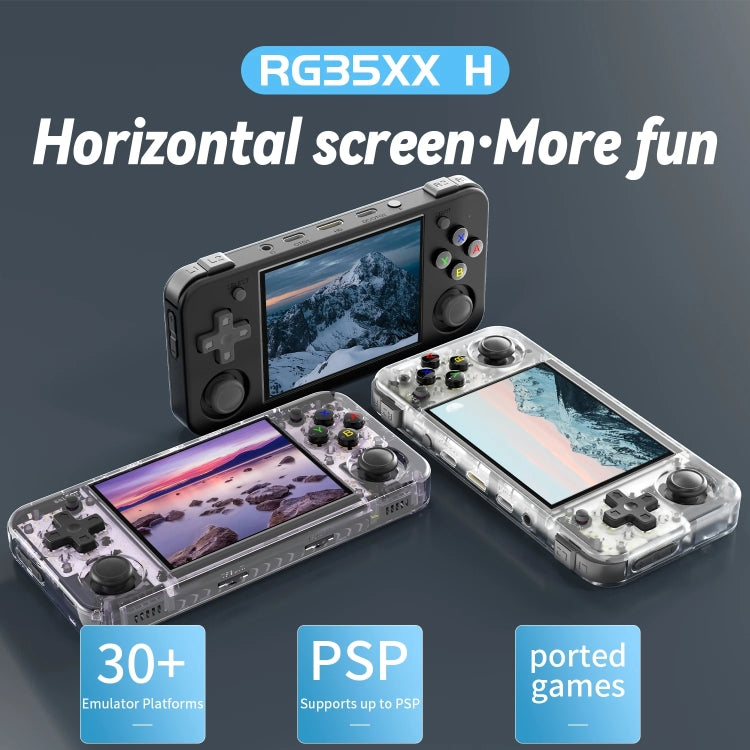 ANBERNIC RG35XX H Handheld Game Console 3.5 Inch IPS Screen Linux System 64GB(Transparent White) - Pocket Console by ANBERNIC | Online Shopping South Africa | PMC Jewellery | Buy Now Pay Later Mobicred