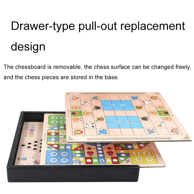 11 in 1 Wooden Multifunctional Parent-Child Interactive Children Educational Chessboard Toy Set - Table Games by PMC Jewellery | Online Shopping South Africa | PMC Jewellery | Buy Now Pay Later Mobicred