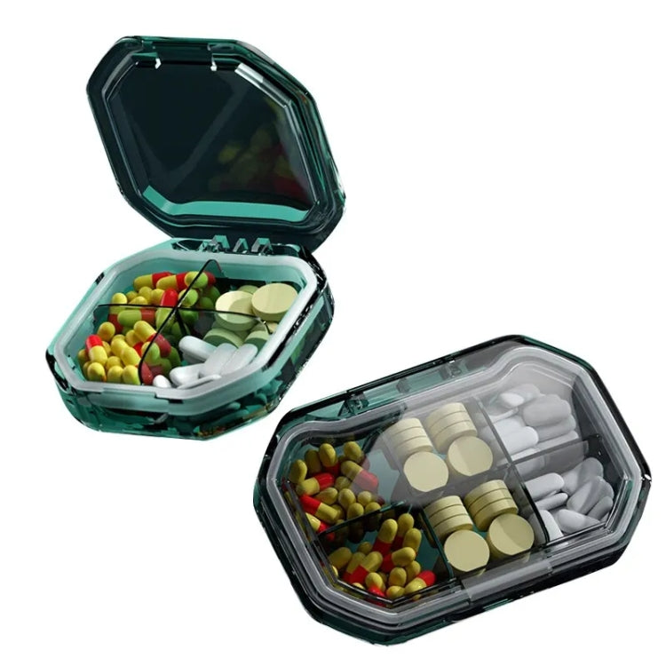 Portable Mini Compartmentalized Sealed Pill Box Weekly Morning And Evening Pill Capsule Dispensing Box, Style: 6 Grids Green - free shipping - PMc TechLife - Order now!