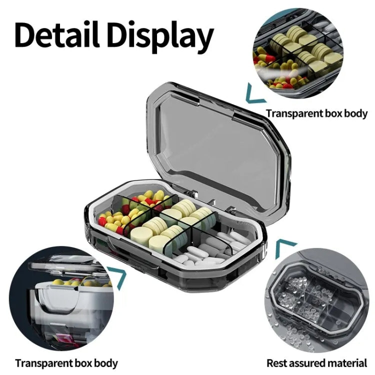 Portable Mini Compartmentalized Sealed Pill Box Weekly Morning And Evening Pill Capsule Dispensing Box, Style: 4 Grids Blue - free shipping - PMc TechLife - Order now!
