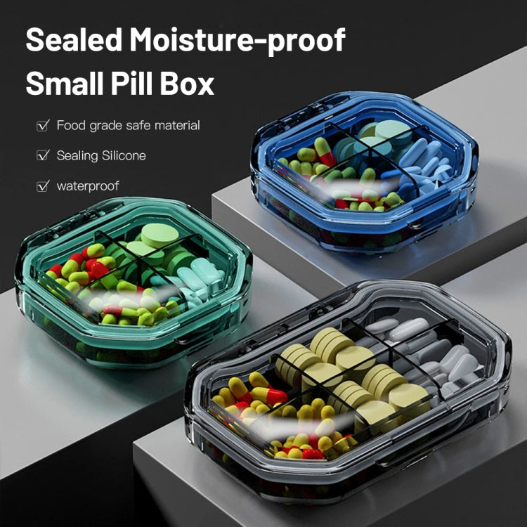 Portable Mini Compartmentalized Sealed Pill Box Weekly Morning And Evening Pill Capsule Dispensing Box, Style: 6 Grids Blue - free shipping - PMc TechLife - Order now!