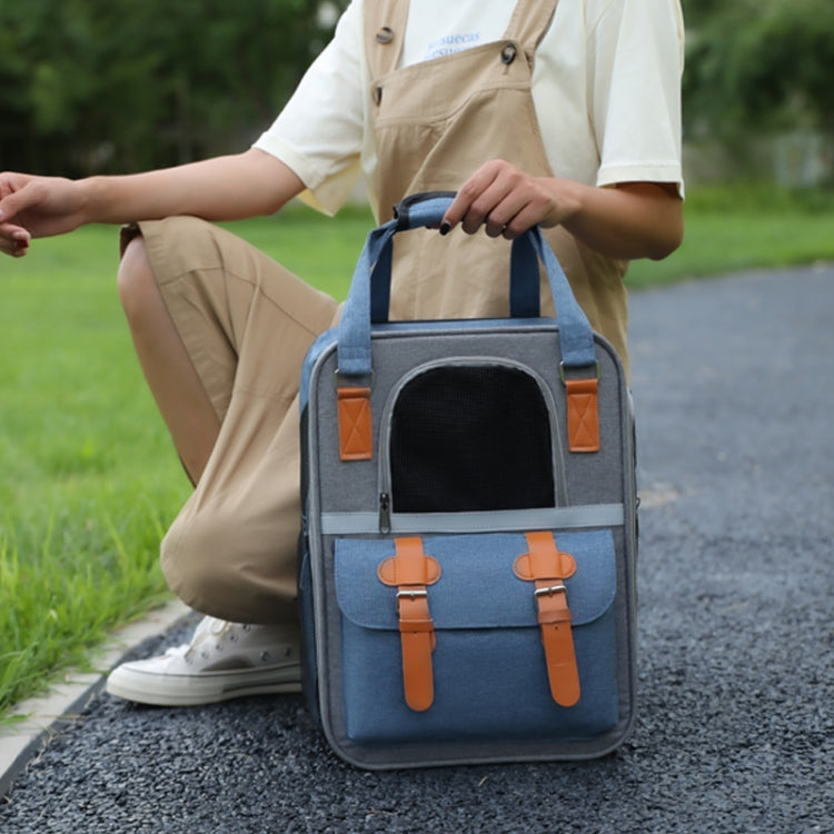 Outdoor Portable Shoulder Pet Backpack Handheld Foldable Breathable Cat Bag(Style 6 Orange) - Pet Bags by PMC TechLife | Online Shopping South Africa | PMC TechLife | Buy Now Pay Later Mobicred