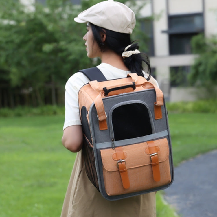 Outdoor Portable Shoulder Pet Backpack Handheld Foldable Breathable Cat Bag(Style 6 Green) - Pet Bags by PMC TechLife | Online Shopping South Africa | PMC TechLife | Buy Now Pay Later Mobicred