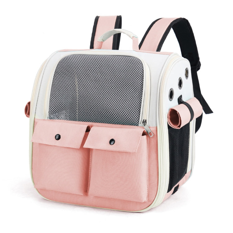 Breathable Square Cat Backpack Foldable Outdoor Portable Pet Bag(Model 4 Pink) - Pet Bags by PMC TechLife | Online Shopping South Africa | PMC TechLife | Buy Now Pay Later Mobicred