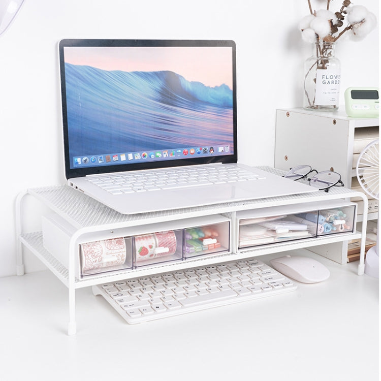 Computer Monitor Elevated Bracket Desk Wrought Iron Rack Organizer, Spec: Deepen Dual Layer - Laptop Stand by PMC TechLife | Online Shopping South Africa | PMC TechLife | Buy Now Pay Later Mobicred