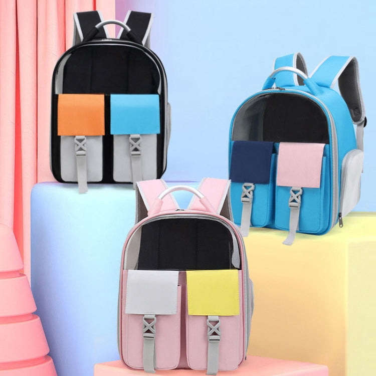 Pets Colorful Double Shoulder Bag Cats And Dogs Outing Carrying Capsule Backpacks(Model 6 Blue) - Pet Bags by PMC TechLife | Online Shopping South Africa | PMC TechLife | Buy Now Pay Later Mobicred