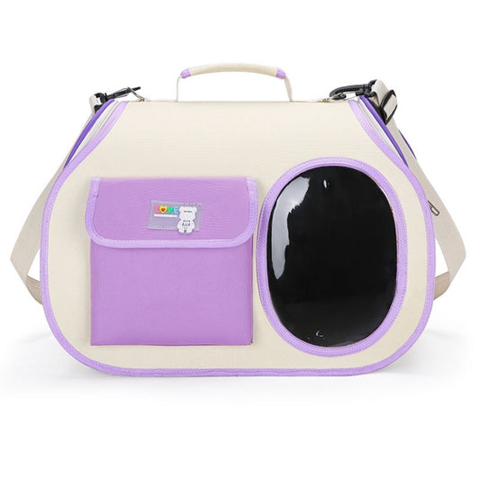 Crossbody Pet Bag Cast And Dogs Outdoor Carrying Portable Single Shoulder Bag(Purple) - Pet Bags by PMC Jewellery | Online Shopping South Africa | PMC Jewellery | Buy Now Pay Later Mobicred