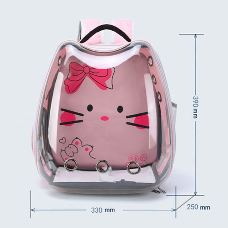 Cartoon Pattern Cat Transparent Pet Bag Space Capsule Portable Pet Backpack, Color: Grey - Pet Bags by PMC TechLife | Online Shopping South Africa | PMC TechLife | Buy Now Pay Later Mobicred