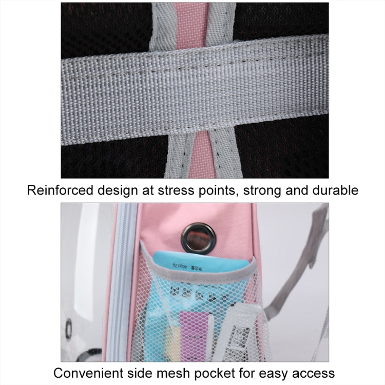 Cartoon Pattern Cat Transparent Pet Bag Space Capsule Portable Pet Backpack, Color: Pink - free shipping - PMC TechLife - Order now!