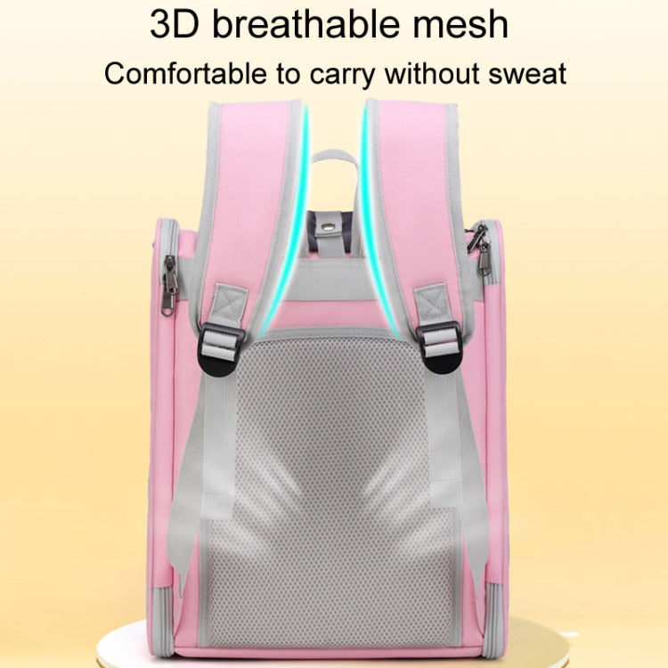Square Foldable Cats Backpack Pets Outdoor Portable Double Shoulder Bag(Model 8 Blue) - Pet Storages & Bags by PMC TechLife | Online Shopping South Africa | PMC TechLife | Buy Now Pay Later Mobicred