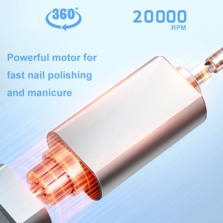 HX-10 LED Digital Display Multifunctional Nail Polisher Polishing and Exfoliating Manicure Tools(White) - Grinding Tools & Accessories by PMC TechLife | Online Shopping South Africa | PMC TechLife | Buy Now Pay Later Mobicred
