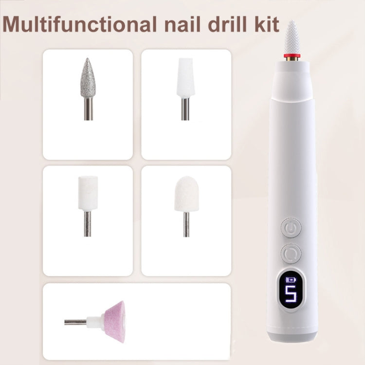 HX-10 LED Digital Display Multifunctional Nail Polisher Polishing and Exfoliating Manicure Tools(Pink) - Grinding Tools & Accessories by PMC TechLife | Online Shopping South Africa | PMC TechLife | Buy Now Pay Later Mobicred