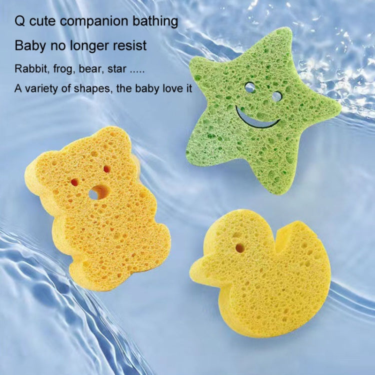 Baby Bathing Wood Pulp Sponge Cute Cartoon Soft Bath Sponge Bath Scrubber, Model: Little Star - Bath Brushes & Sponges by PMc TechLife | Online Shopping South Africa | PMc TechLife | Buy Now Pay Later Mobicred