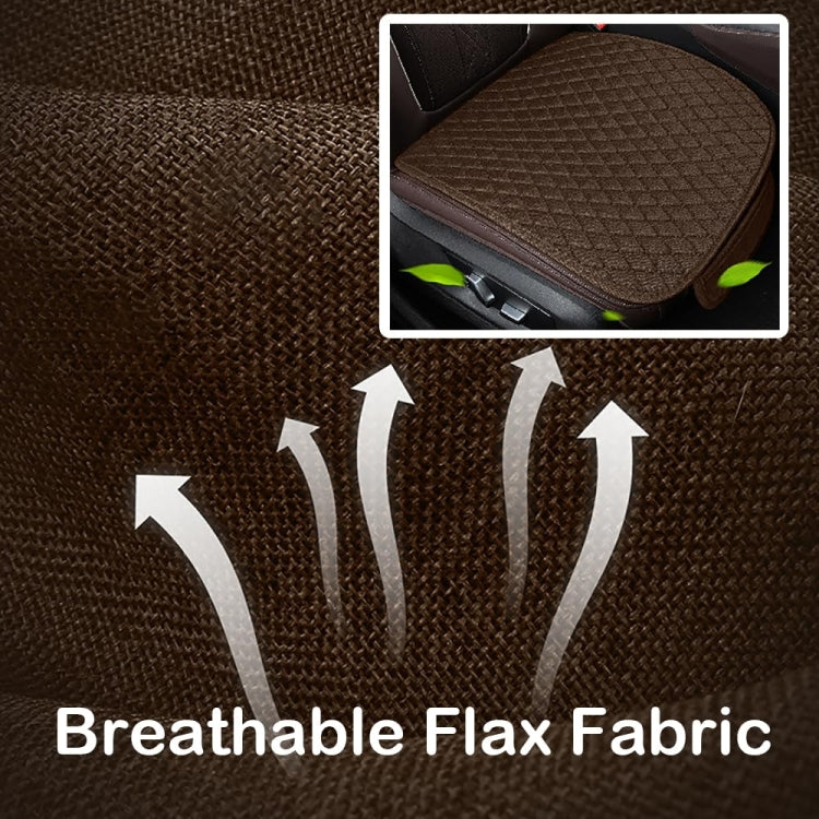 Non-Slip Rhombus Imitation Linen Car Seat Cushion, Color: Gray Back Row - Seat Accessories by PMC TechLife | Online Shopping South Africa | PMC TechLife | Buy Now Pay Later Mobicred