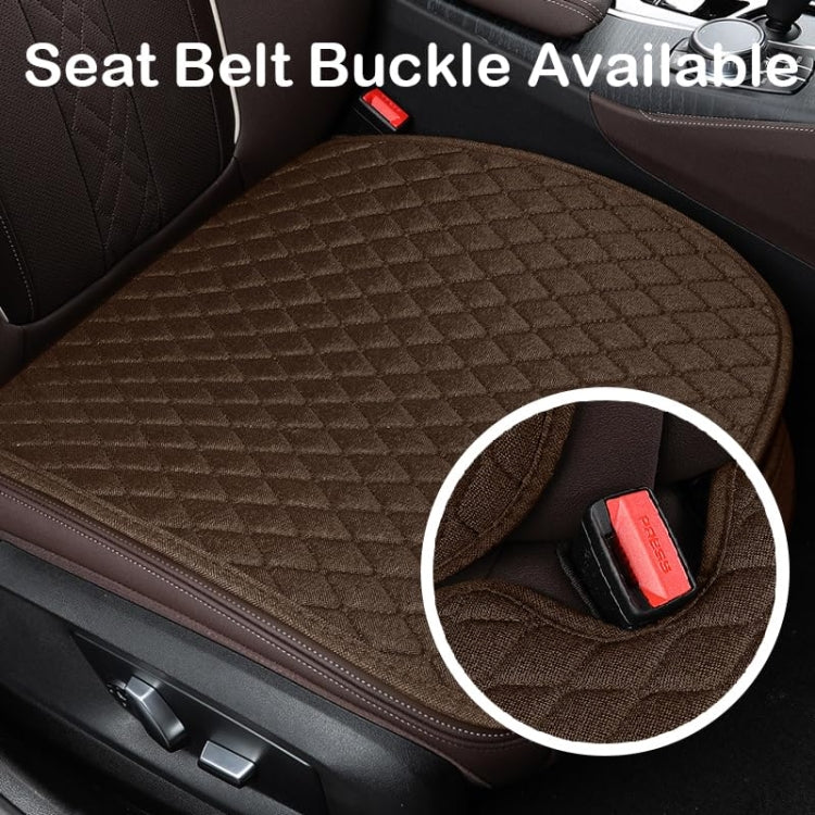 Non-Slip Rhombus Imitation Linen Car Seat Cushion, Color: Black Back Row - Seat Accessories by PMC TechLife | Online Shopping South Africa | PMC TechLife | Buy Now Pay Later Mobicred
